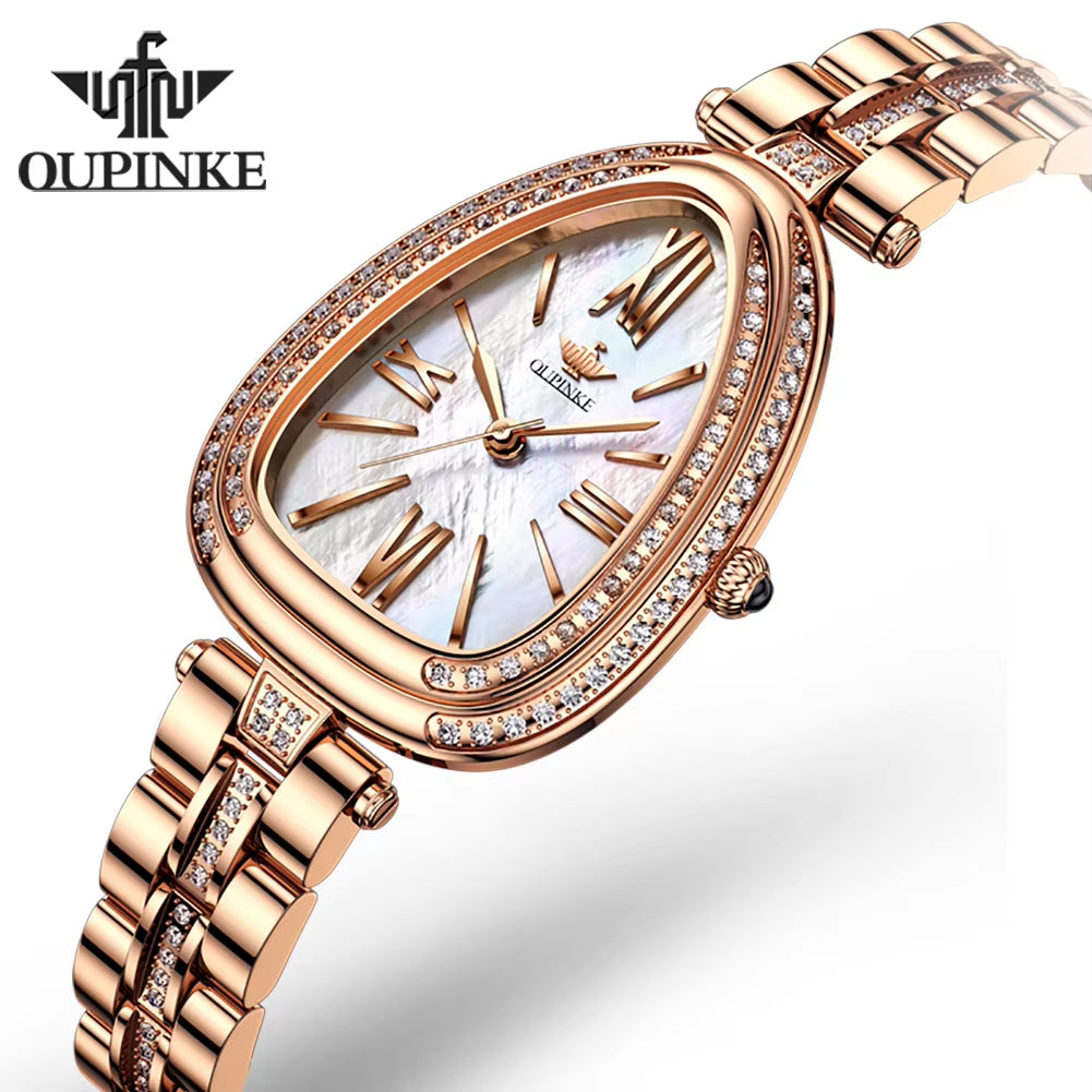 3192 Oval Ladies Fashion Creative Water Drop-Shaped Dial Trend Luxury Diamond Watch Waterproof Quartz Women Watches