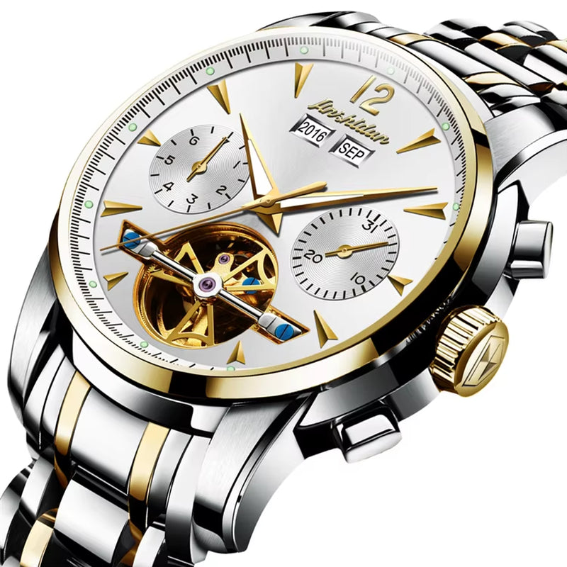 8738 Hot Oem Custom Chinese Fashion Manufacturer Luxury Watch Men Stainless Steel Waterproof Mechanical Watch