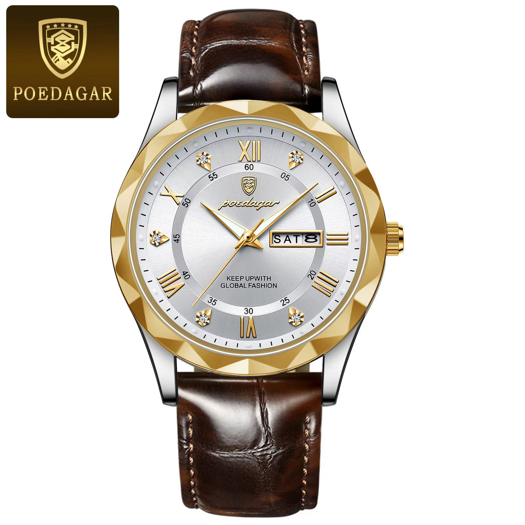 "615 New Arrival Luxury Men's Stainless Steel Waterproof Quartz Watch with Luminous Features"