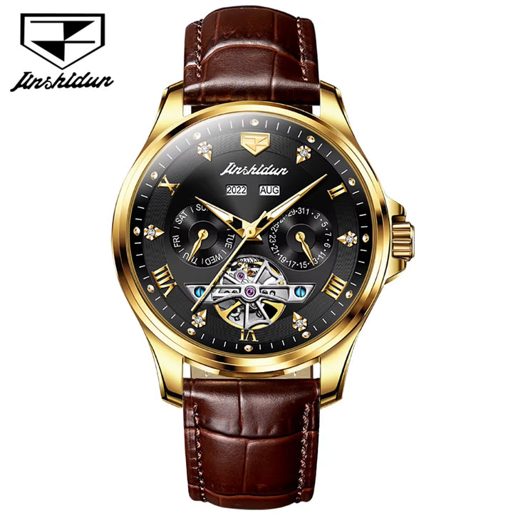 8926 Custom Men Watch Luxury Brand Fashion Mechanics Wristwatch Belts Leather Waterproof Automatic Watch