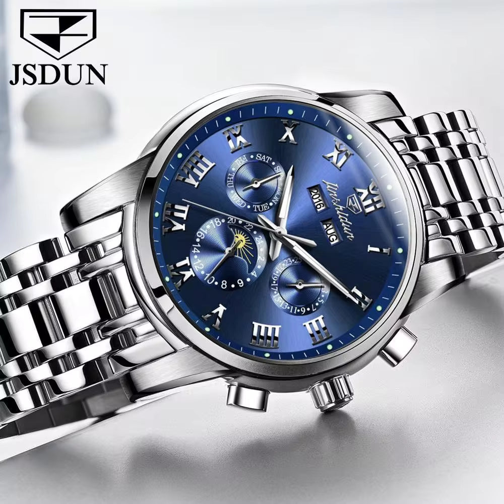 Men Watch Top Luxury Brand  Montre Homme Avec Date Complete Calendar Mechanical Wristwatch Shenzhen Factory Supplier