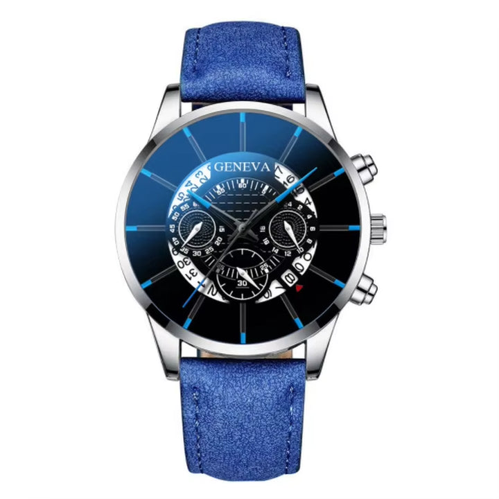 Men's Stainless Steel Quartz Watch - Casual Business Calendar Timepiece