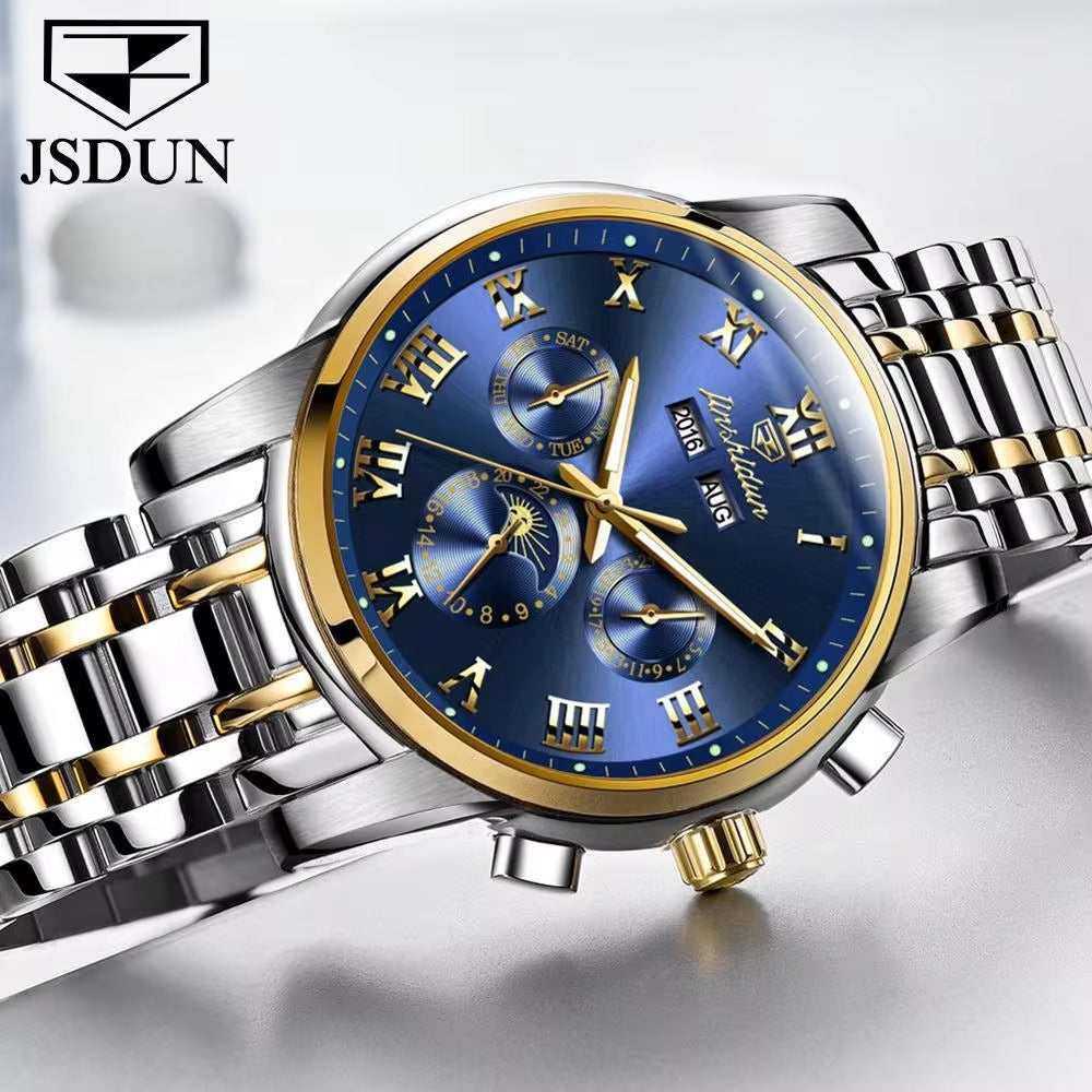 Men Watch Top Luxury Brand  Montre Homme Avec Date Complete Calendar Mechanical Wristwatch Shenzhen Factory Supplier