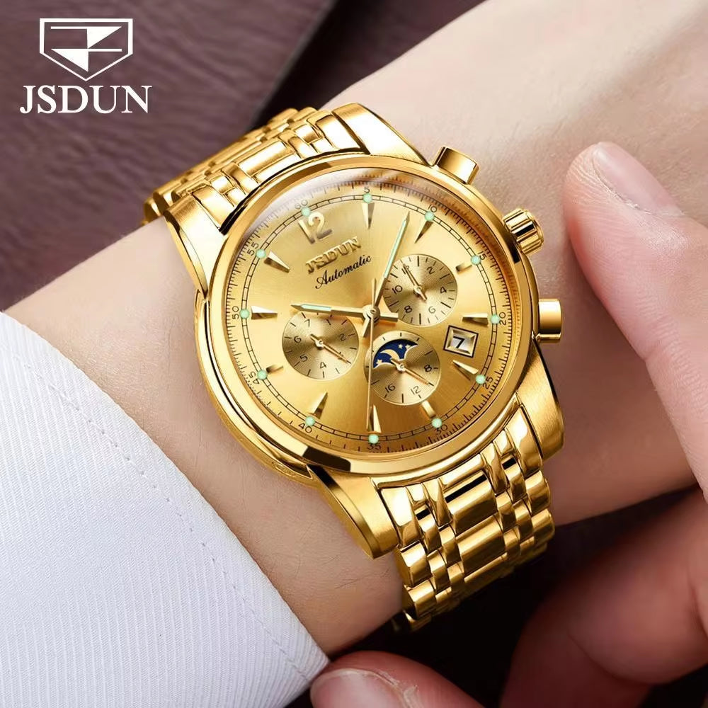 8750 Men Watch Luxury Brand Men Automatic Mechanical Wristwatch Fashion Business Stainless Steel Strap Hand Clock