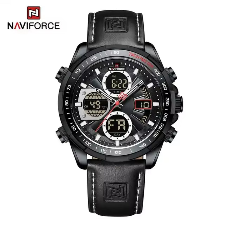 Luxury Multi-Time Zone Men's Quartz Watch - High-Quality Wristwatch with Day and Week Display