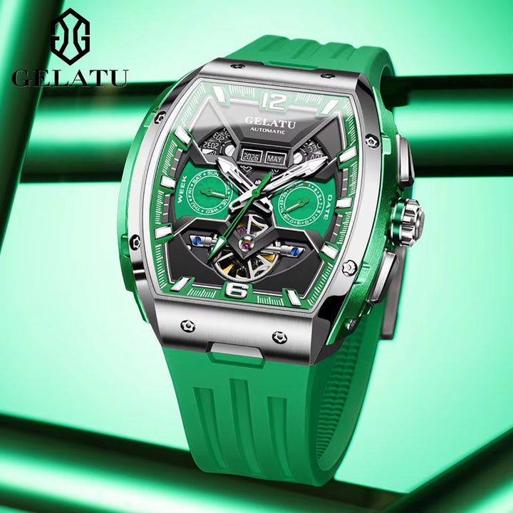 6013 Sport Fashion Luxury Oem Custom Logo Waterproof Hollow Relojes Tourbillon Automatic Mechanical Watch for Man