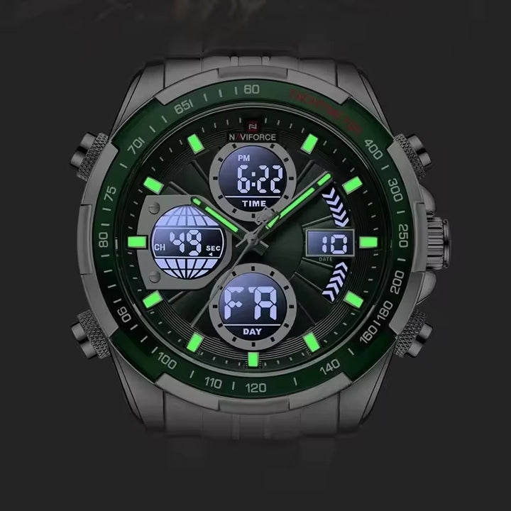 Luxury Multi-Time Zone Men's Quartz Watch - High-Quality Wristwatch with Day and Week Display