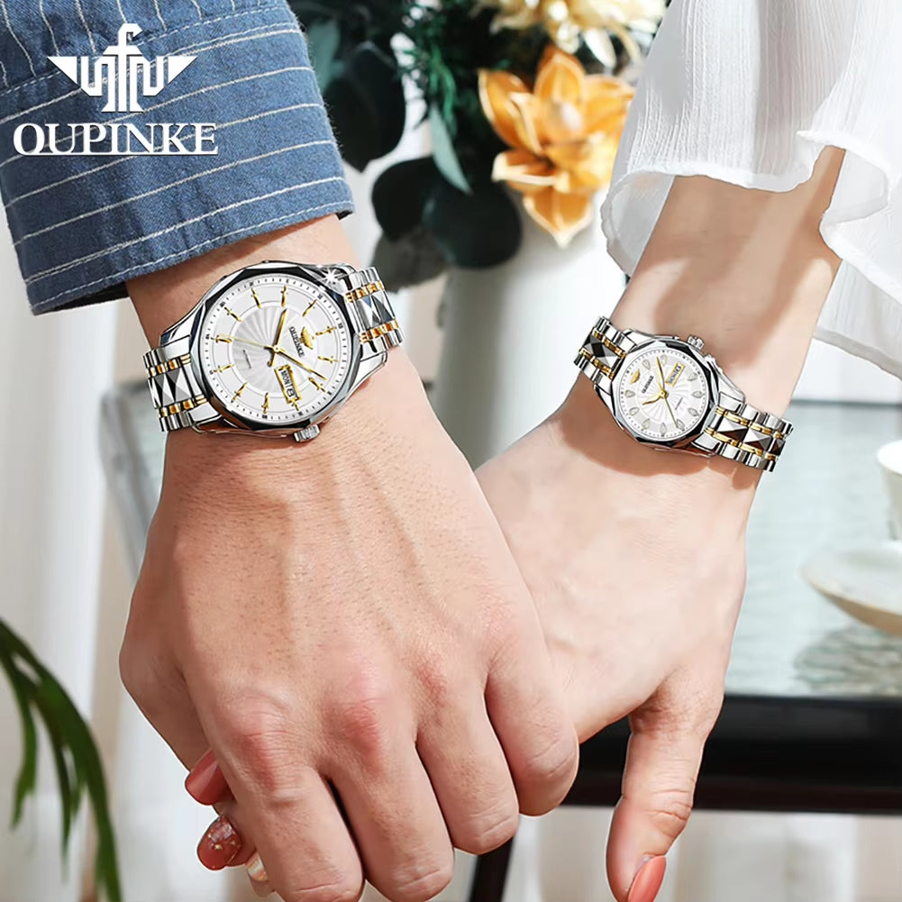 Oupinke 3172 OEM Custom Fashion Tourbillon High Quality Popular Luxury Fashion Couples Wrist Watches Automatic Mechanical Watch