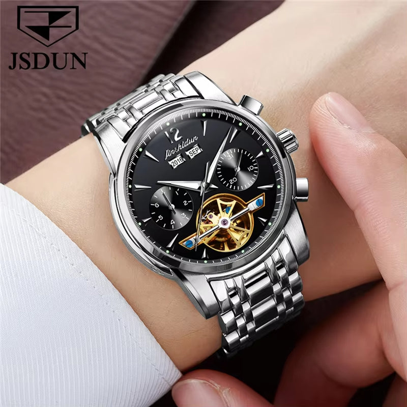 8738 Hot Oem Custom Chinese Fashion Manufacturer Luxury Watch Men Stainless Steel Waterproof Mechanical Watch