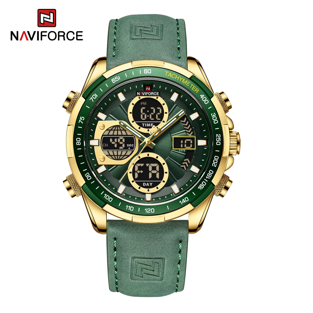 Luxury Multi-Time Zone Men's Quartz Watch - High-Quality Wristwatch with Day and Week Display