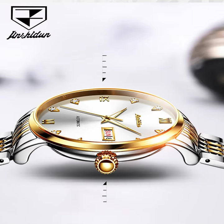 8807 Private Label Men Mechanical Watches Analog Fashion Leather Waterproof Automatic Wristwatch