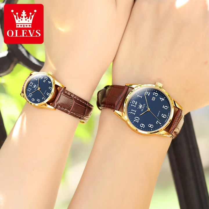 5566 Couple Wrist Watch Fashion Casual Quartz Watch for Men and Women Low MOQ Low Prices Alloy Case Christmas Gift Clock