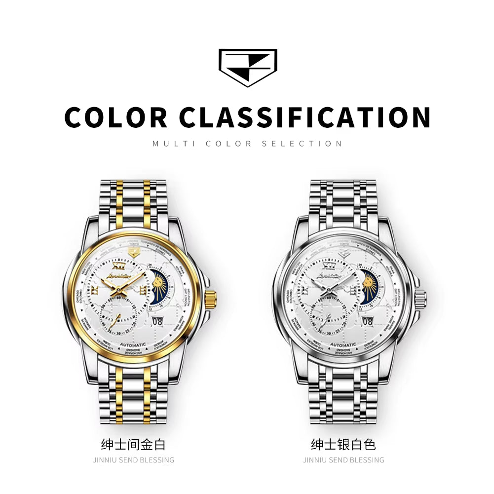 8920 Stainless Steel Luxury Brand Wrist Automatic Movement Mechanical Watch for Men