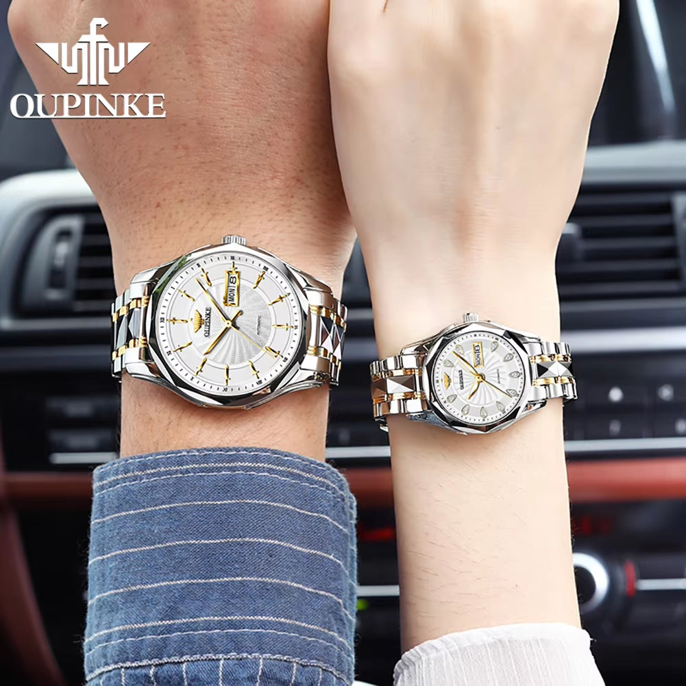 Oupinke 3172 OEM Custom Fashion Tourbillon High Quality Popular Luxury Fashion Couples Wrist Watches Automatic Mechanical Watch