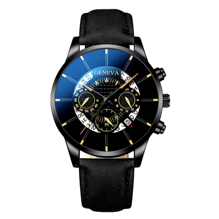 Men's Stainless Steel Quartz Watch - Casual Business Calendar Timepiece