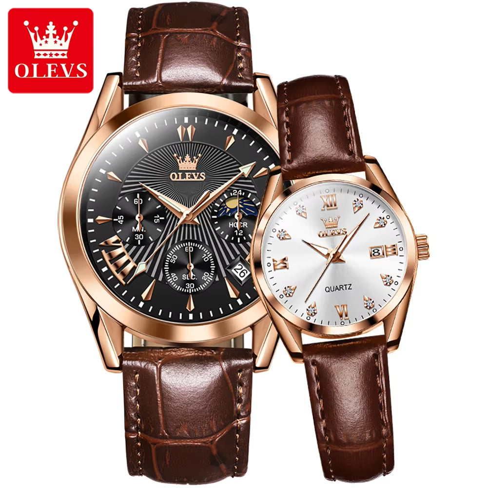 Classic Watch with Couple Watch Fashion Trend Christmas Gift Couple Watch