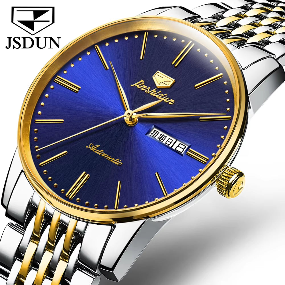 8767 Movement Men Watches Mechanical Automatic Wrist Watch Case Luxury Fashion Waterproof Business