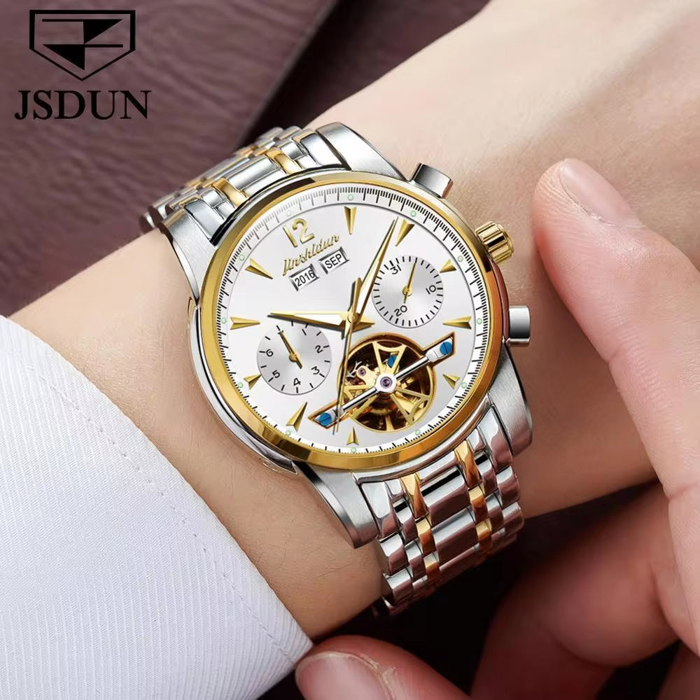 8738 OEM Supply TOP Luxury Men Watch Private Label Watch New Design Men Chronograph Automatic Wrist Mechanical Watch Men