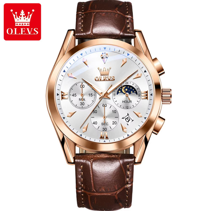 3609 Men's Luxury Quartz Watch with Sports Casual Bracelet Set - Gift Box Edition