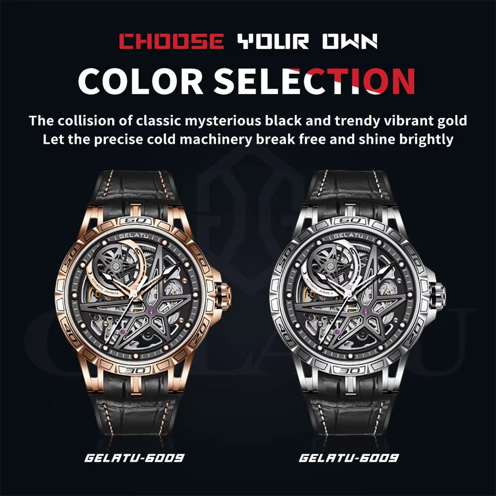 6009 Quality Mechanical Chronograph Luxury Mens Date 5 Atm Solid 316L Stainless Steel Water Resistant Waterproof Watches