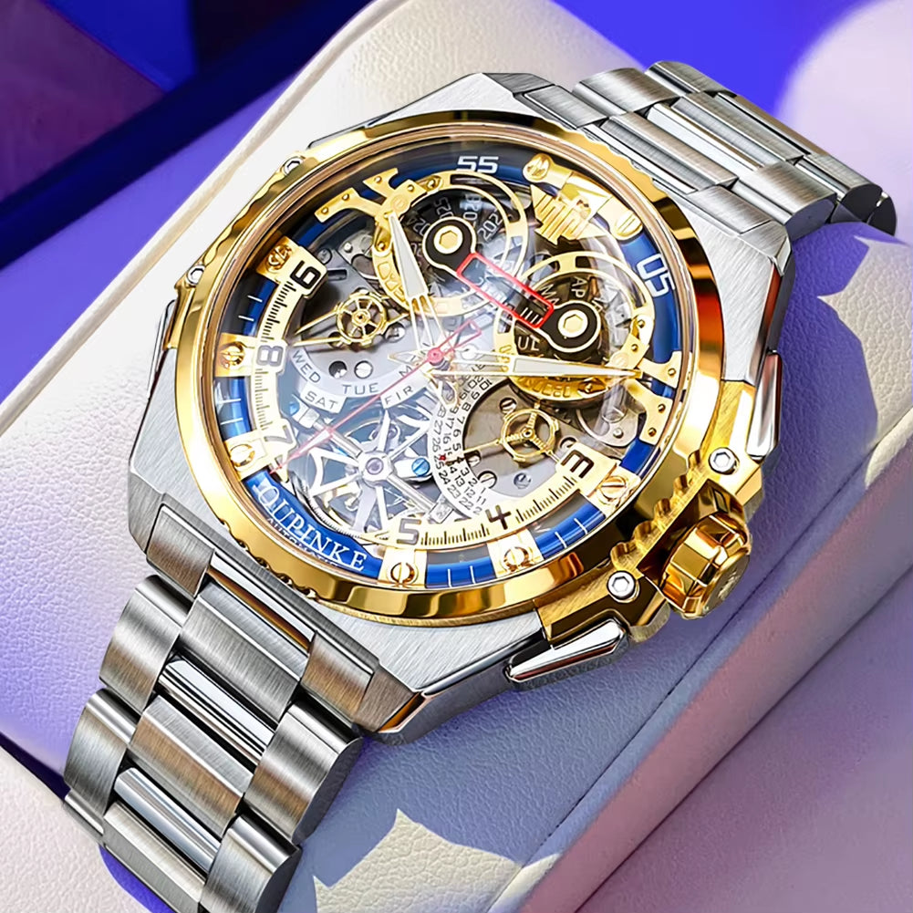 3266 OEM Custom Skeleton Luxury Automatic Mechanical Watch for Men - High Quality Multi-Functional Design