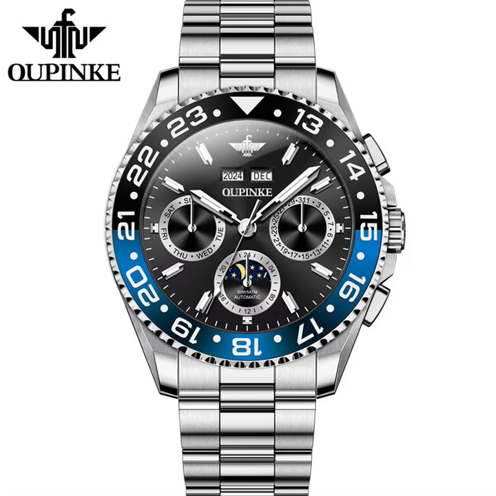 3271 Custom OEM/ODM Logo Fashion Multifunctional Sports Automatic Mechanical Watch for Men - Stainless Steel and Waterproof