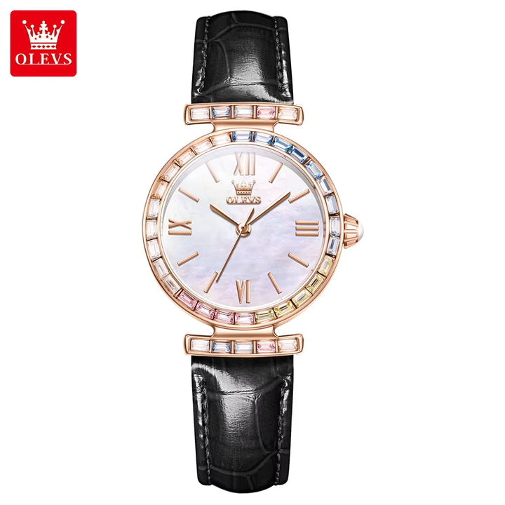 9907 Customized Logo Wristwatch Wholesale New Design Leather Girl Watch Geneva Luxury Ladies Canvas Quartz Watch for Women