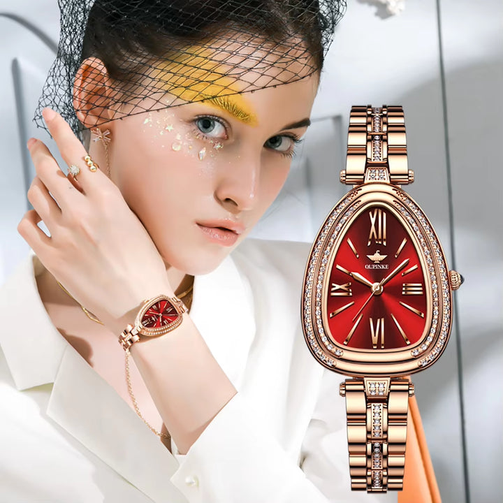 Oupinke 3192 Brand Oval Watches Waterproof Customized Wrist Watch High Quality Women Wrist Watch