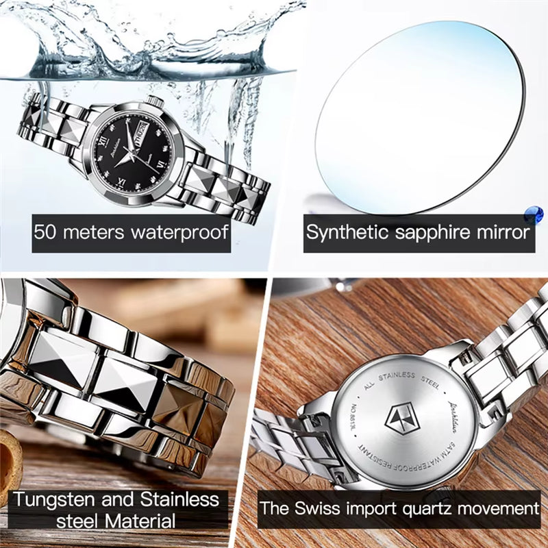 8813Women Factory Hot Sales Japanese Movement Classic Fashion Stainless Steel Waterproof Mechanical Watch