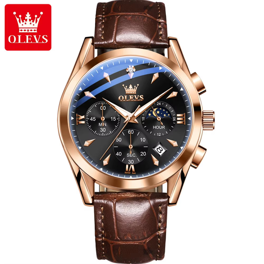 3609 Men's Luxury Quartz Watch with Sports Casual Bracelet Set - Gift Box Edition