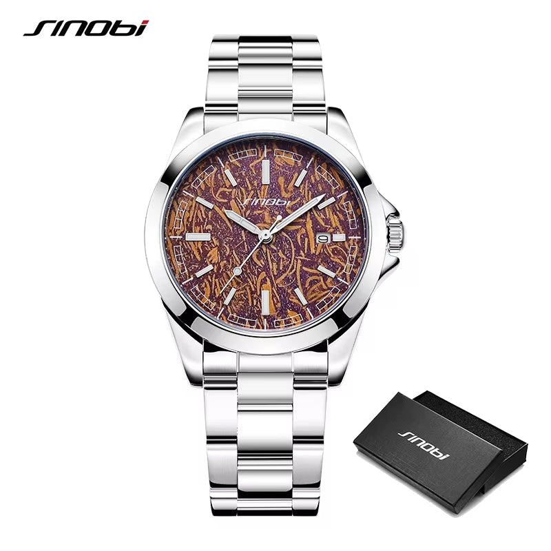 Men's Luxury Stainless Steel Analog Wrist Watch with Japanese Quartz Movement, 3ATM Water Resistance, Includes Complimentary Box