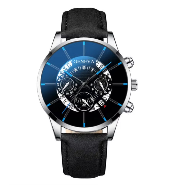 Men's Stainless Steel Quartz Watch - Casual Business Calendar Timepiece