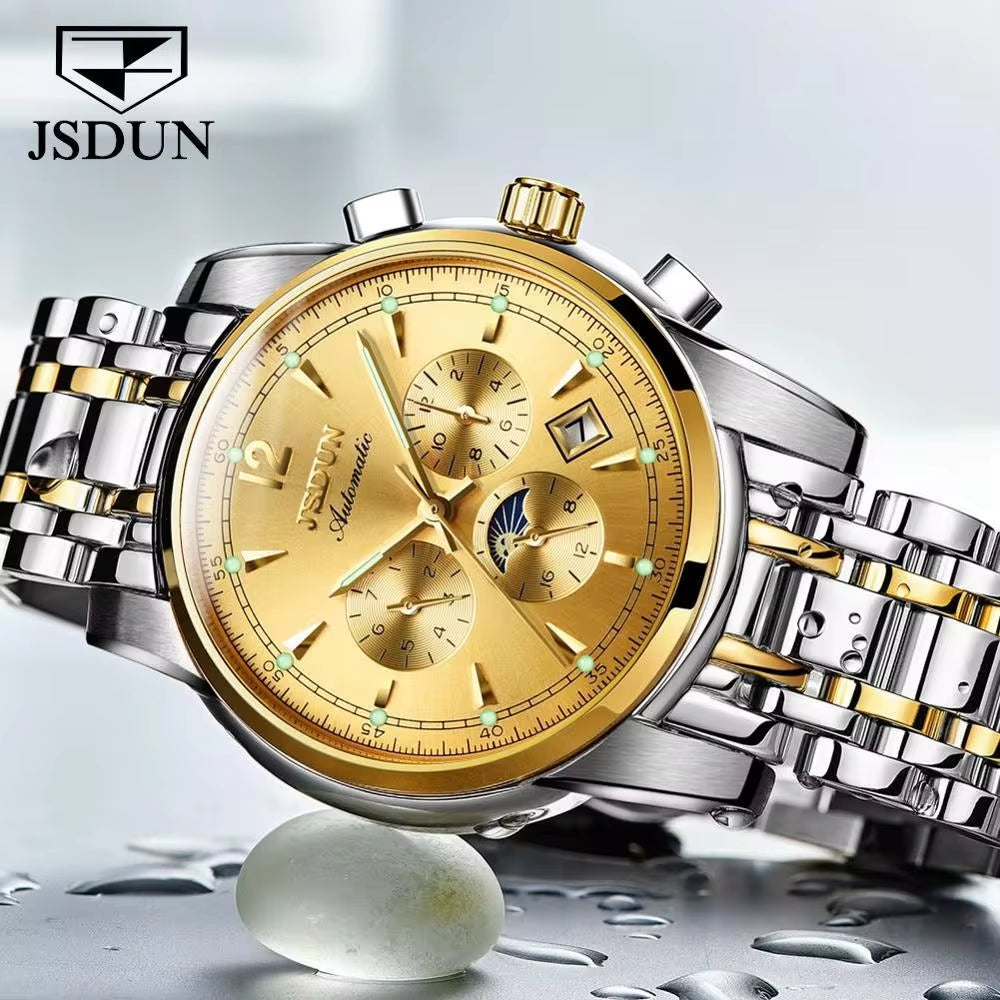 8750 Men Watch Luxury Brand Men Automatic Mechanical Wristwatch Fashion Business Stainless Steel Strap Hand Clock