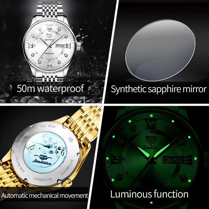 8939 Fashion Wrist Luxury Mensmechanical Custom Logo Watch for Men outside Waterproof Automatic