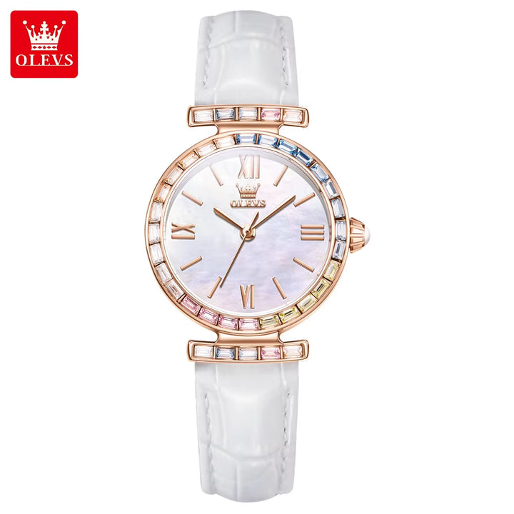 9907 Customized Logo Wristwatch Wholesale New Design Leather Girl Watch Geneva Luxury Ladies Canvas Quartz Watch for Women