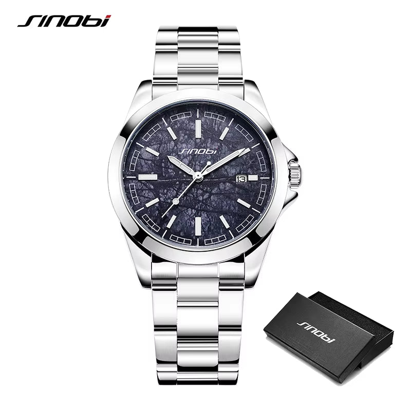 Men's Luxury Stainless Steel Analog Wrist Watch with Japanese Quartz Movement, 3ATM Water Resistance, Includes Complimentary Box