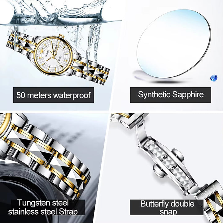 Oupinke 3170 Guaranteed Quality Proper Price Waterproof Stainless 2021 Lady Women Luxury Watches