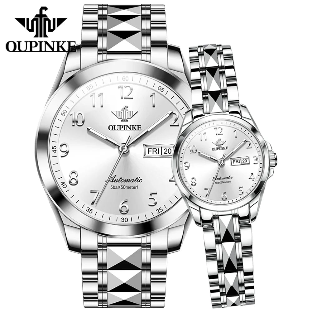 3228 OEM Couple Japanese Movement Stainless Steel Watch Luxury Fashion Watches Men Mechanical Watch