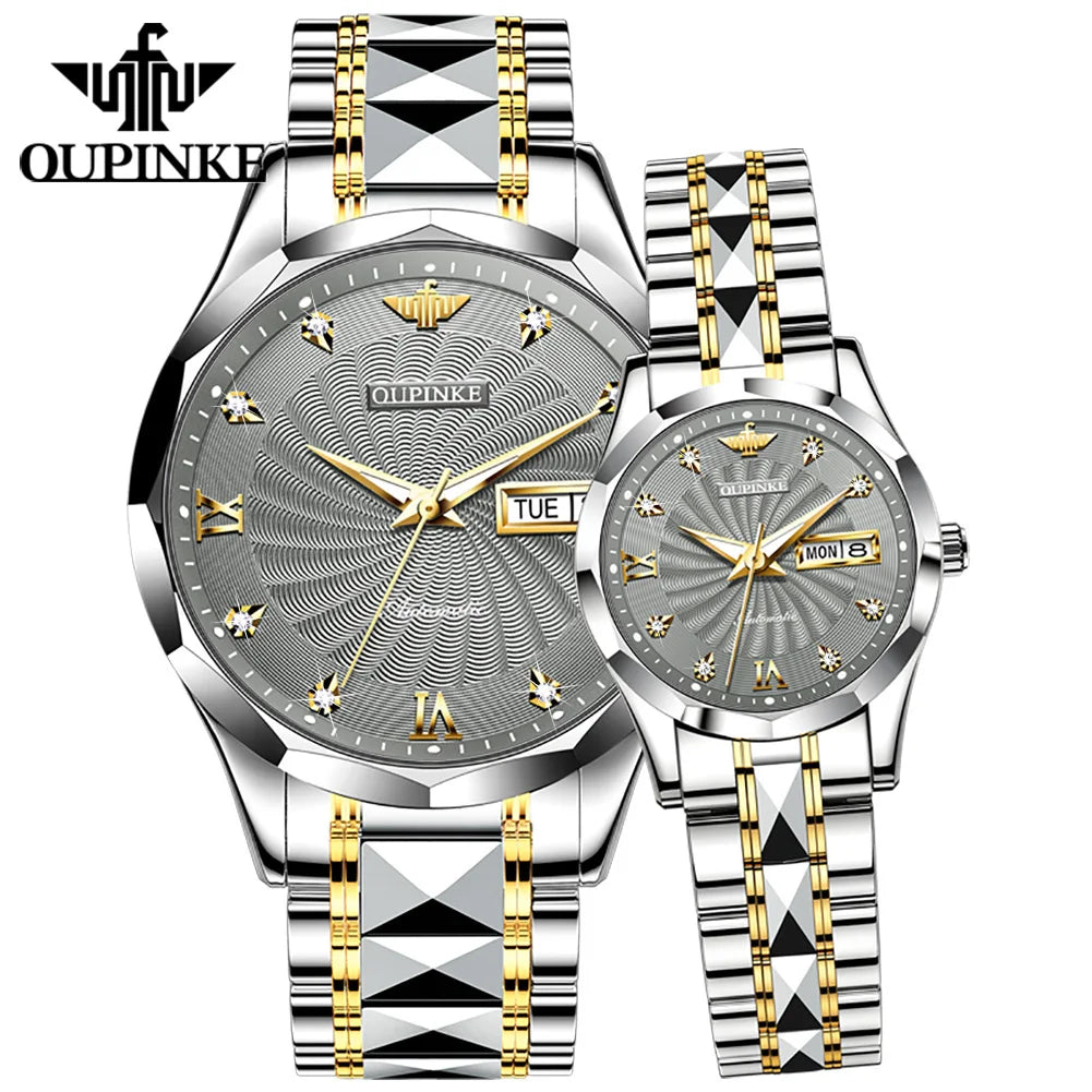 3169 Lovers Waterproof Custom Logo Low MOQ High Quality Simple Luxury Original Brand Couple Men Women Mechanical Watch