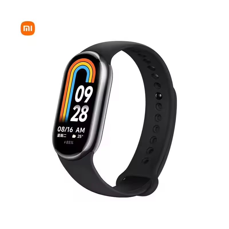 Support GPS Original  Mi Band 8 1.74 Inch AMOLED Full Color Screen 5ATM Waterproof Smart Watch