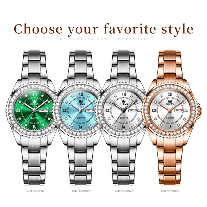 9993 Relogio Feminino Moissanite Watch Rose Gold Fashion Women Watches Classic Luxury Wristwatch Diamond Quartz Watch