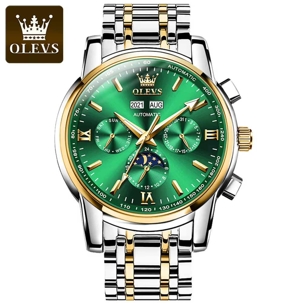 6633 Hot Sale OEM Fashion Golden Tourbillon Mens Watches Large Dial Automatic Mechanical Watches Men Wrist Luxury Watch