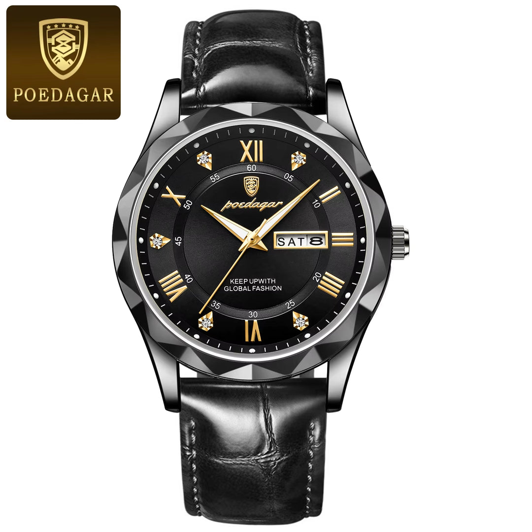 "615 New Arrival Luxury Men's Stainless Steel Waterproof Quartz Watch with Luminous Features"