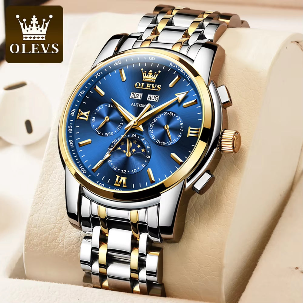 6633 Hot Sale OEM Fashion Golden Tourbillon Mens Watches Large Dial Automatic Mechanical Watches Men Wrist Luxury Watch