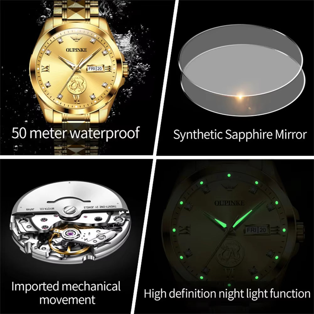 3259Luxury High Quality Mechanical Watch CP Wholesale Custom Logo Wrest for Men Luminous Mechanical High-End Men Watch