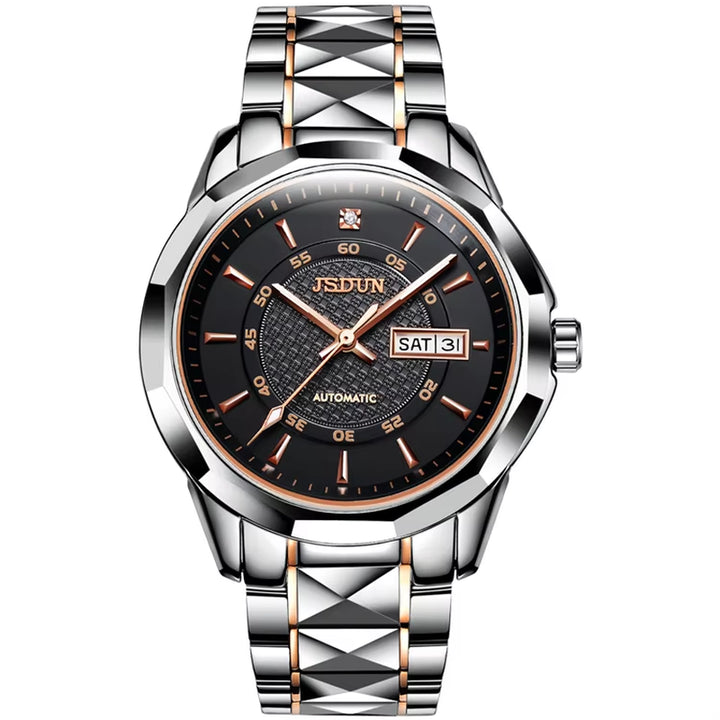 8014 Oem Watch Custom Logo Wholesale Luxury Japanese Movement Stainless Steel Date Waterproof Mechanical Watch for Men