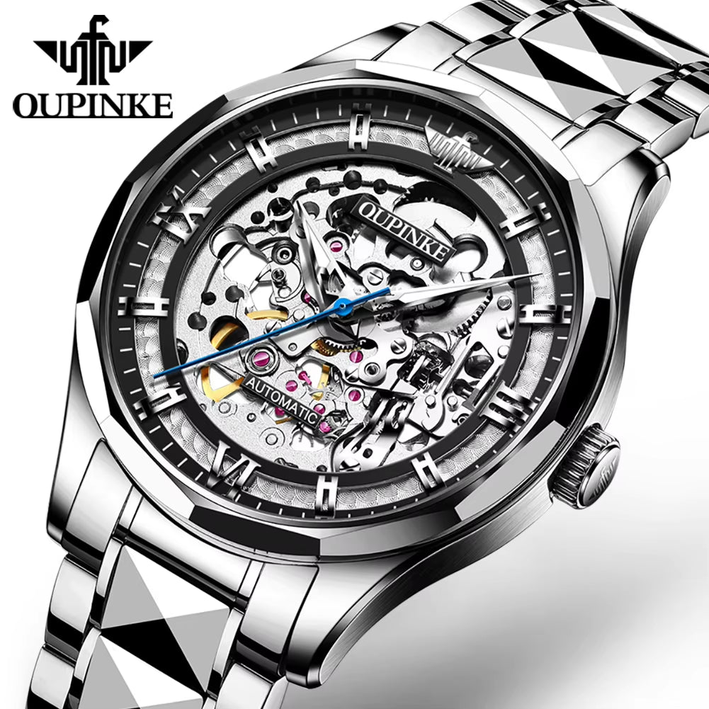 3209 Custom Men's Waterproof Skeleton Automatic Mechanical Watches