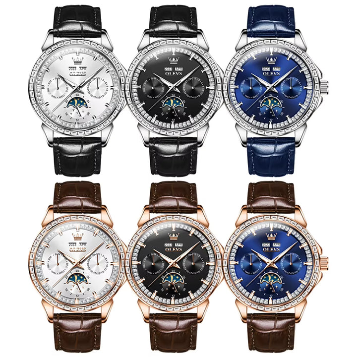 6695 Business Casual Mechanical Customized Watches for Men Waterproof