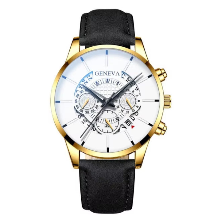 Men's Stainless Steel Quartz Watch - Casual Business Calendar Timepiece