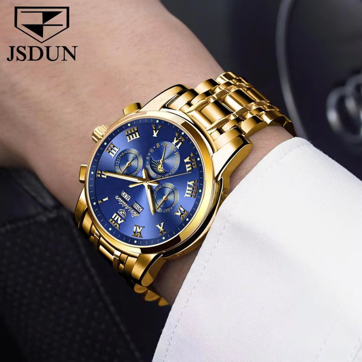 Men Watch Top Luxury Brand  Montre Homme Avec Date Complete Calendar Mechanical Wristwatch Shenzhen Factory Supplier